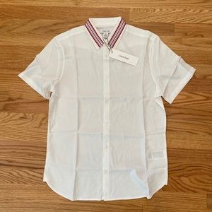 Calvin Klein Button Down Short Sleeve Men's Shirt Size S